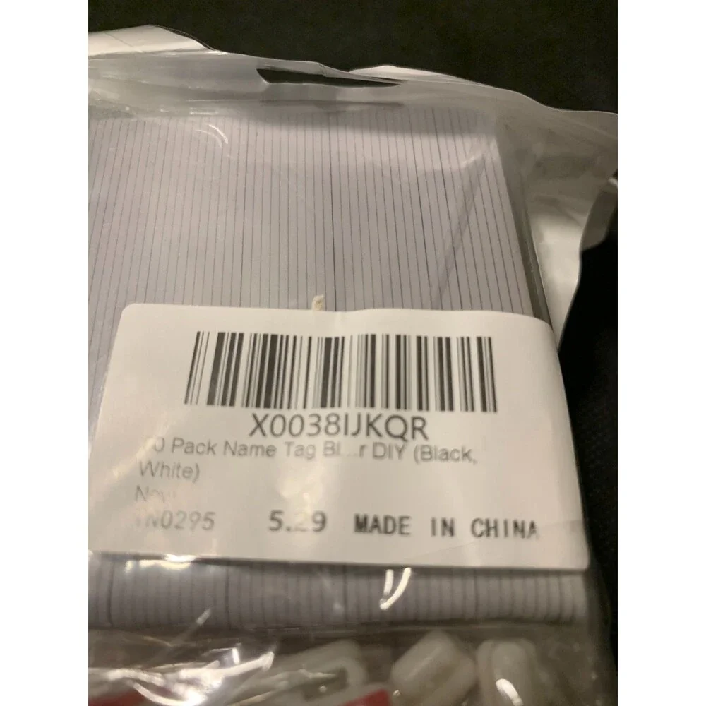 Lot of 2 50 Pack 1x3 Inch Blank Name Tag Pin Badges for Employee ID Badges